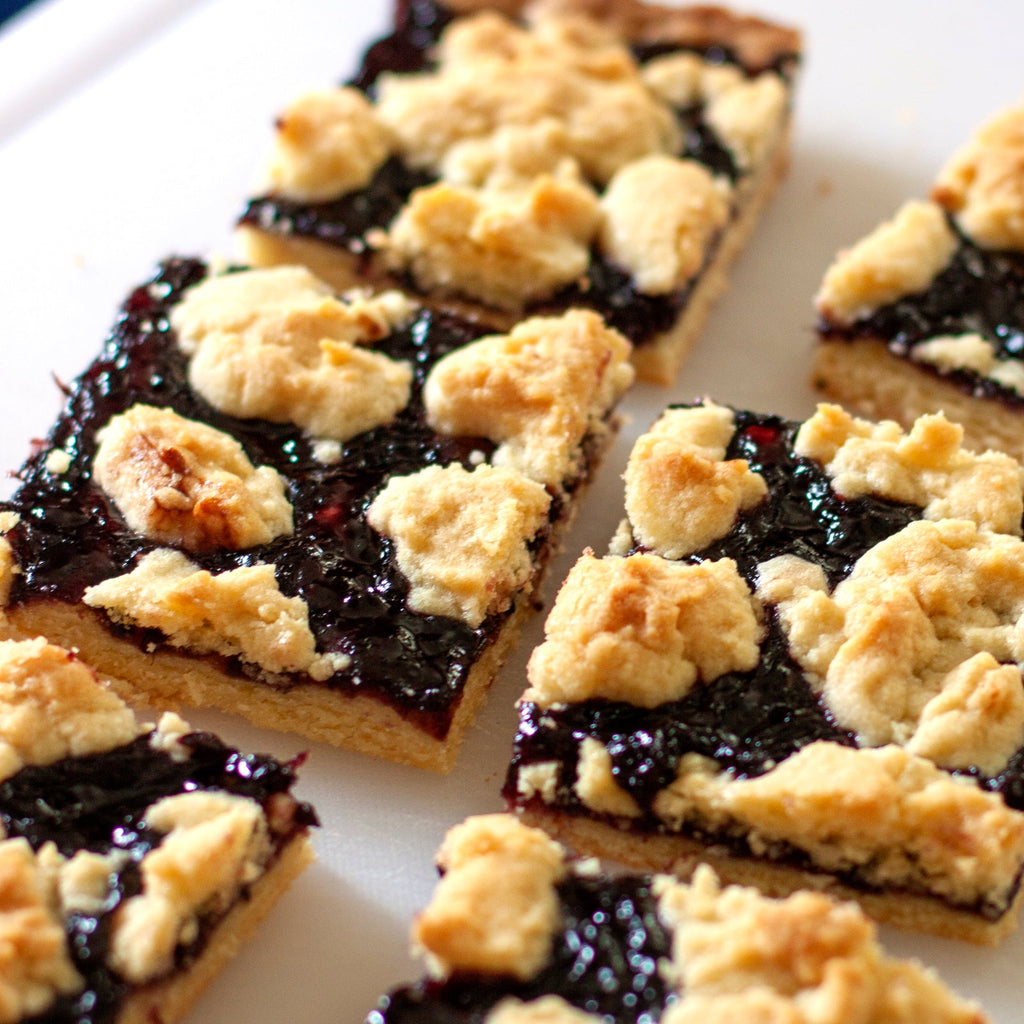 Blackberry Shiraz Jam Squares