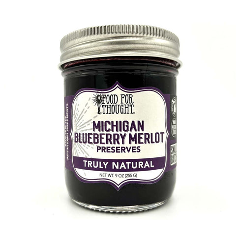Image of Truly Natural Michigan Blueberry Merlot Preserves - Food For Thought