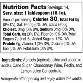 Truly Natural Apricot Chardonnay Preserves