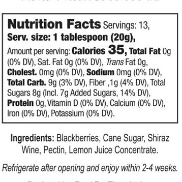 Truly Natural Blackberry Shiraz Preserves - Food For Thought