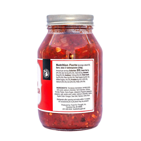 Image of Truly Natural Medium Cherry Salsa - 32 oz jar - Food For Thought