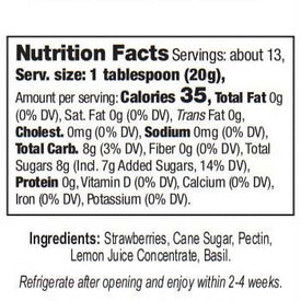 Truly Natural Strawberry Basil Preserves