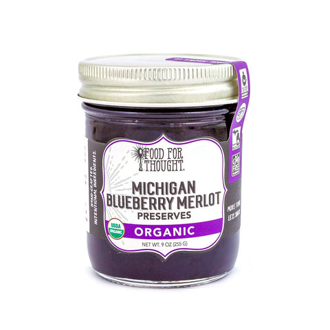 Image of Organic Michigan Blueberry Merlot Preserves - Food For Thought