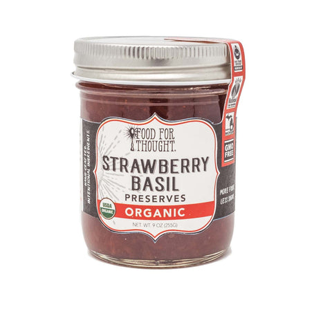 Image of Organic Strawberry Basil Preserves - Food For Thought