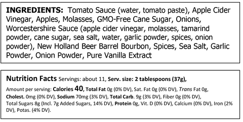 Image of Truly Natural Apple Bourbon BBQ Sauce - Food For Thought