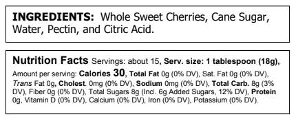 Truly Natural Black Cherry Preserves - Food For Thought