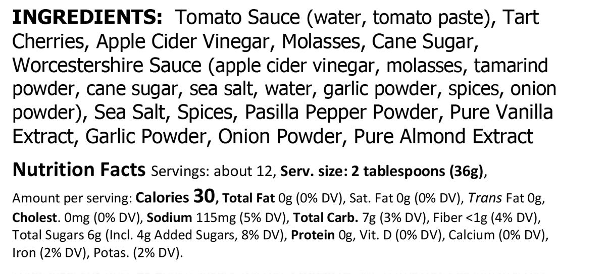 Truly Natural Cherry BBQ Sauce - Food For Thought