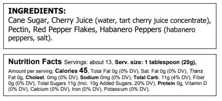 Truly Natural Cherry Habanero Pepper Jelly - Food For Thought