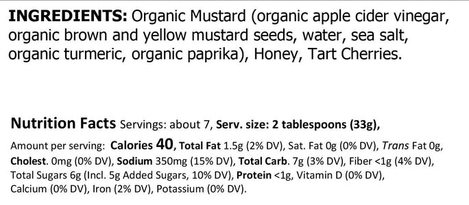 Truly Natural Cherry Honey Mustard - Food For Thought