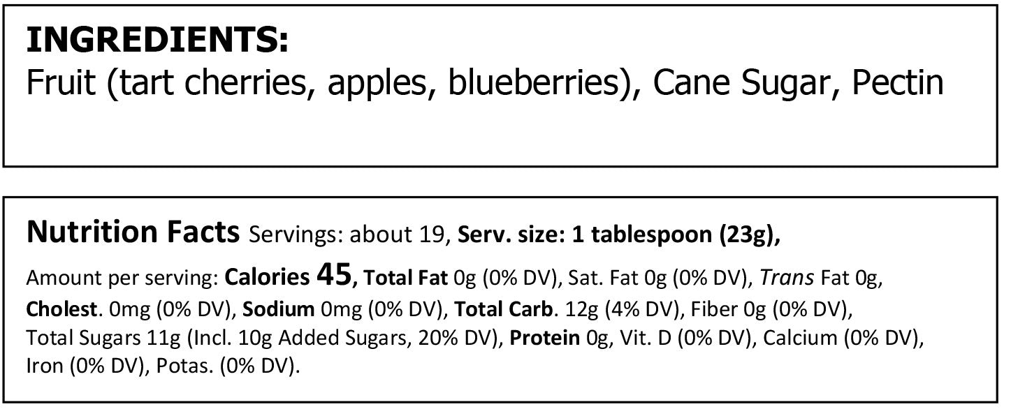 Truly Natural Lunchbox Michigan Mixed Fruit Jam - Food For Thought