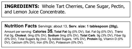 Image of Truly Natural Tart Cherry Preserves - Food For Thought